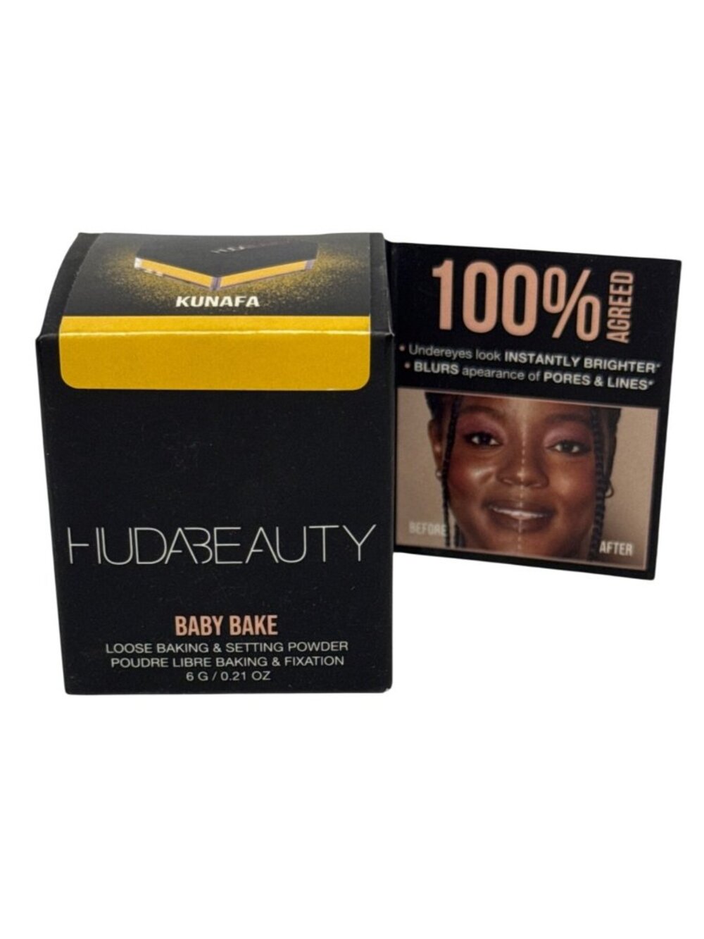 Huda Beauty Baby Bake Loose Baking Setting Powder Kunafa 6g 0.21oz NIB Blur NEW